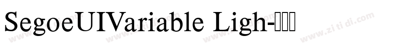 SegoeUIVariable Ligh字体转换